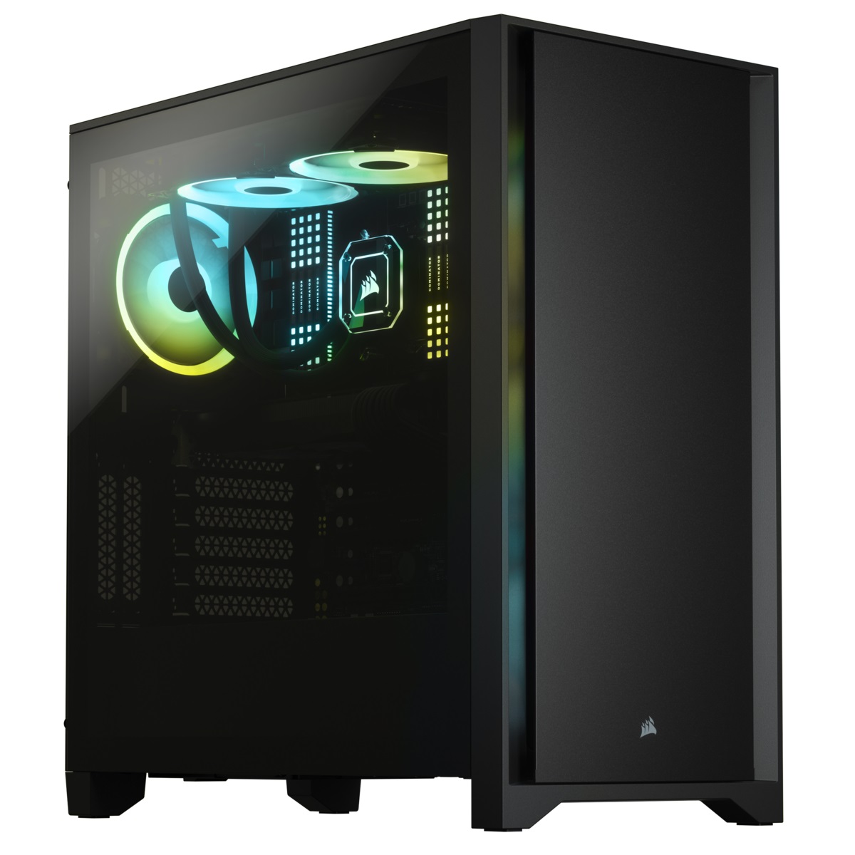  <b>Mid-Tower Case: </b>4000D - Black<br>2x 120mm AirGuide fan, USB 3.0, USB-C, Audio/Microphone port, Tempered Glass Panel  